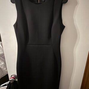 Andrew Marc Classic Black Midi Dress